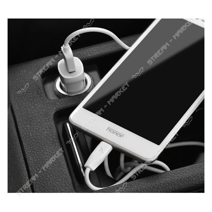 Автомобильное зарядное устройство Hoco Z2 Micro USB 1USB 1.5А белое