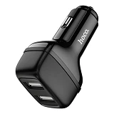 Автомобільний зарядний пристрій Hoco Z36 Leader Lightning 2USB чорний