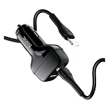 Автомобільний зарядний пристрій Hoco Z36 Leader Lightning 2USB чорний