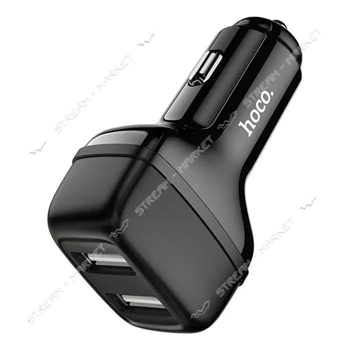 Автомобільний зарядний пристрій Hoco Z36 Leader Lightning 2USB чорний