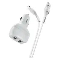 Автомобильное зарядное устройство Hoco Z36 Leader Lightning 2USB белый