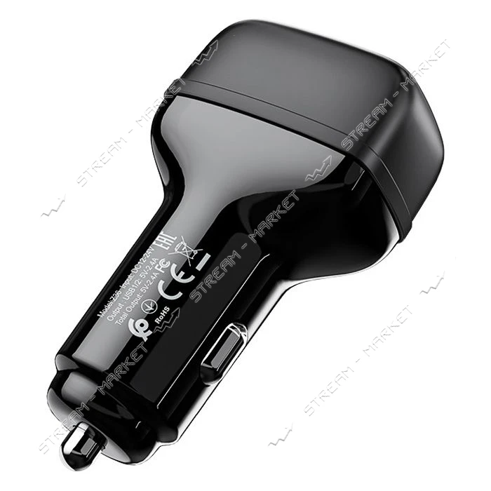Автомобильное зарядное устройство Hoco Z36 Leader Type-C 2USB черный