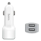 Автомобильное зарядное устройство Hoco Z23 grand style with lightning 2USB 2.4A белый               