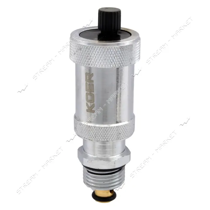 Воздухоотводчик автоматический 1/2" KOER KR.1254 прямой с обратным клапаном хромированный