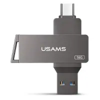 Флешка Usams US-ZB198 Type-C плюс USB3.0 Rotatable High Speed Flash Drive 16GB                      