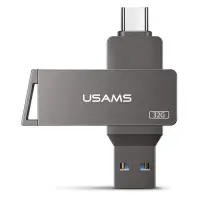 Флешка Usams US-ZB199 Type-C плюс USB 3.0 Rotatable High Speed Flash Drive 32GB                     