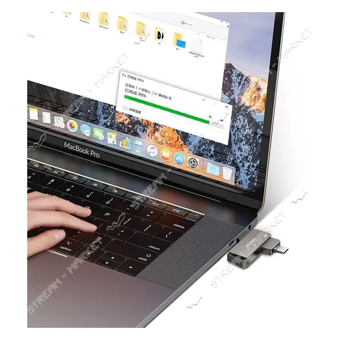 Флешка Usams US-ZB199 Type-C плюс USB 3.0 Rotatable High Speed Flash Drive 32GB