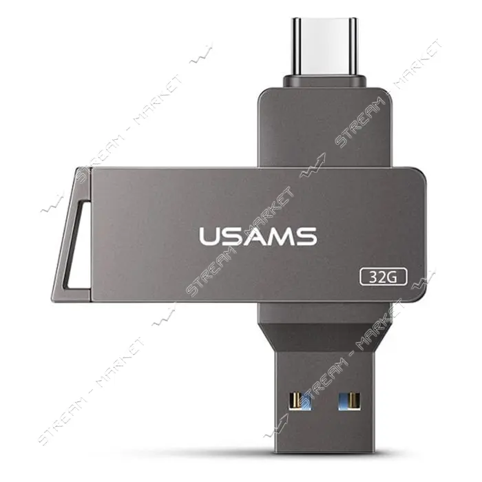 Флешка Usams US-ZB199 Type-C плюс USB 3.0 Rotatable High Speed Flash Drive 32GB