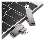 Флешка Usams US-ZB200 Type-C плюс USB 3.0 Rotatable High Speed Flash Drive 64GB                     