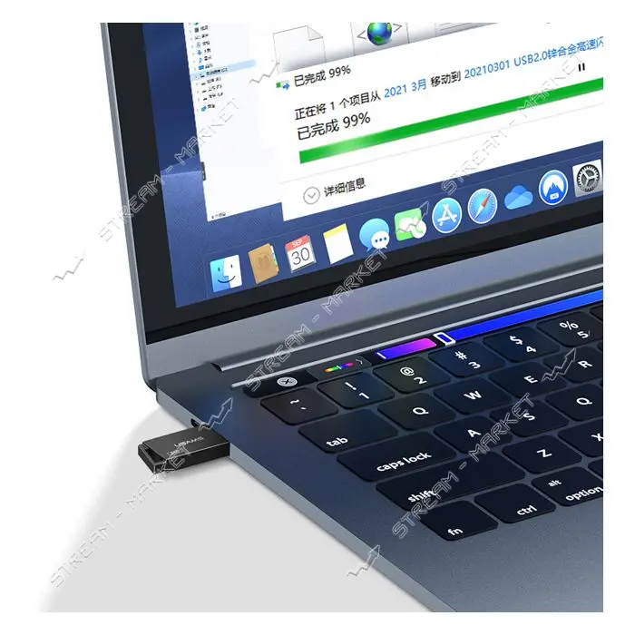 Флешка Usams US-ZB208 USB 2.0 High Speed Flash Drive 128GB серая