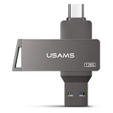 Флешка Usams US-ZB201 Type-C плюс USB 3.0 Rotatable High Speed Flash Drive 128GB