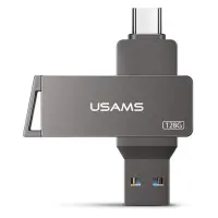 Флешка Usams US-ZB201 Type-C плюс USB 3.0 Rotatable High Speed Flash Drive 128GB                    
