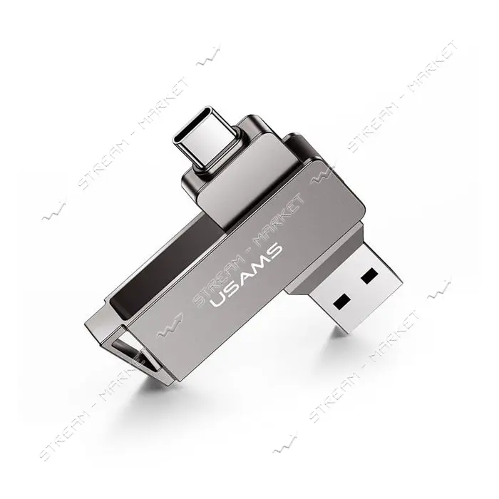 Флешка Usams US-ZB201 Type-C плюс USB 3.0 Rotatable High Speed Flash Drive 128GB