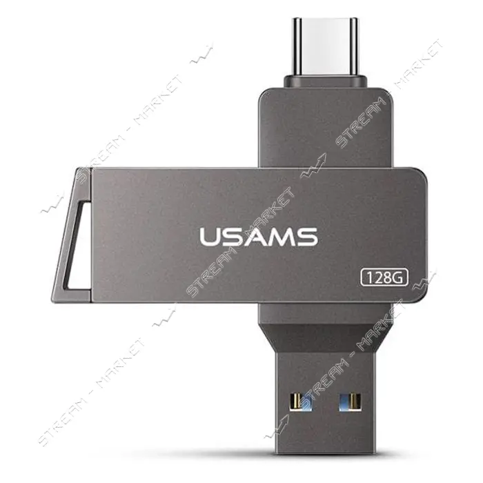 Флешка Usams US-ZB201 Type-C плюс USB 3.0 Rotatable High Speed Flash Drive 128GB