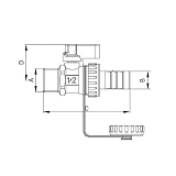 Кран дренажный KOER KR.1037 1/2''                                                                   