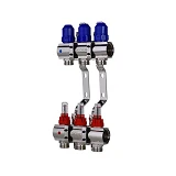 Коллекторный блок Koer KR 1110-03 с расходомерами 1"x3 WAYS без евроконуса