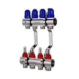 Коллекторный блок Koer KR 1110-04 с расходомерами 1"x4 WAYS без евроконуса