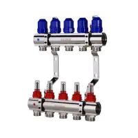 Коллекторный блок Koer KR 1110-05 с расходомерами 1"x5 WAYS без евроконуса                          