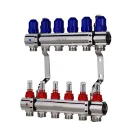 Коллекторный блок Koer KR 1110-06 с расходомерами 1"x6 WAYS без евроконуса                          