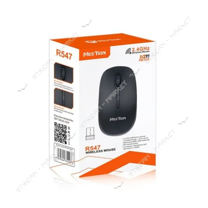 Компьютерная мышь Meetion MT-R547 Wireless Mouse 2.4G черная