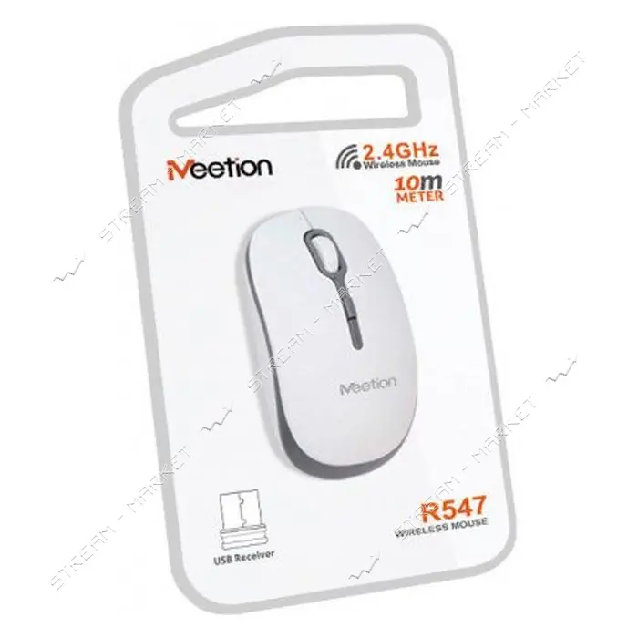 Компьютерная мышь Meetion MT-R547 Wireless Mouse 2.4G белая                                         