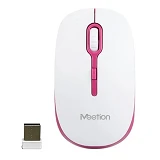 Компьютерная мышь Meetion MT-R547 Wireless Mouse 2.4G бело-розовая