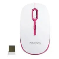 Компьютерная мышь Meetion MT-R547 Wireless Mouse 2.4G бело-розовая                                  