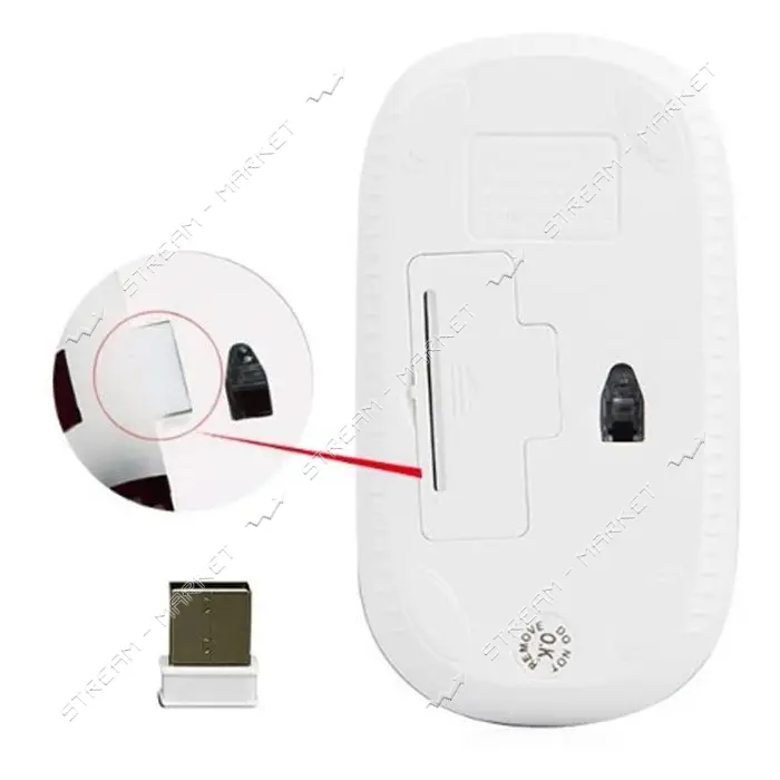 Компьютерная мышь Meetion MT-R547 Wireless Mouse 2.4G бело-розовая