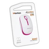 Компьютерная мышь Meetion MT-R547 Wireless Mouse 2.4G бело-розовая