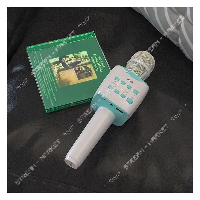 Микрофон Hoco BK5 Cantando karaoke microphone голубой                                               