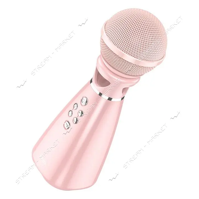 Микрофон Hoco BK6 Hi-song K song microphone розовый