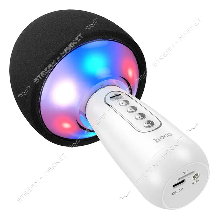 Микрофон Hoco BK7 Cute karaoke microphone белый