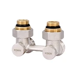 Узел нижнего подключения радиатора угловой 3/4'' Koer KR.1132 комплект