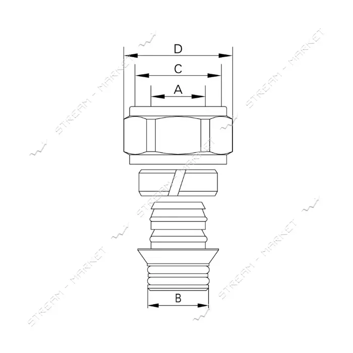 Евроконус 3/4"x16 KOER KR.1152                                                                      