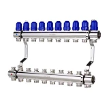 Коллекторный блок Koer KR 1100-10 с термостатическими клапанами Ways 1"x10 без евроконуса