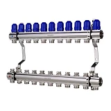 Коллекторный блок Koer KR 1100-11 с термостатическими клапанами Ways 1"x11 без евроконуса