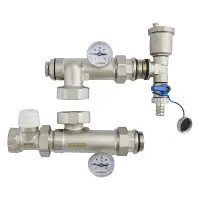 Смесительный узел для коллекторов Koer KR.1022L1-1" прямой с левым подключением без насоса          