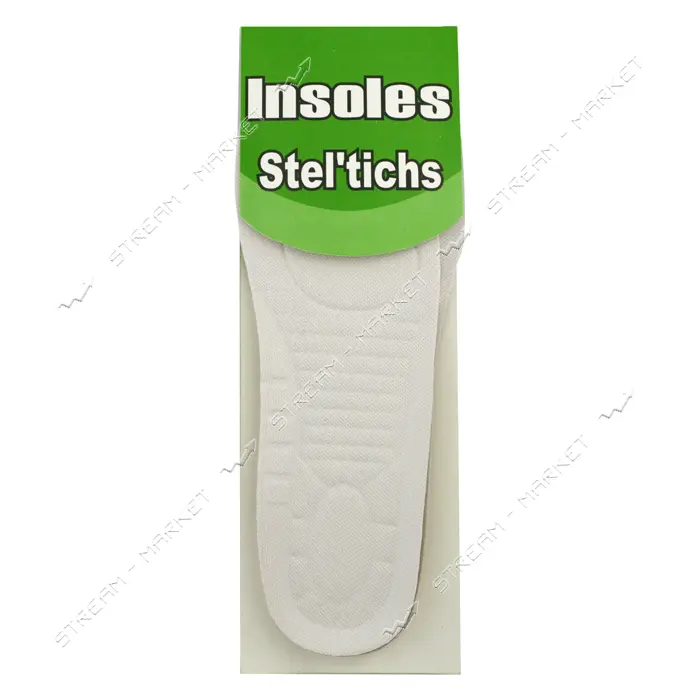 Стелька обувная Спорт универсальная узкая размер 36-46 белая                                        