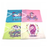 Папка силиконовая 0737P Unicorn А4 с ручками на змейке микс