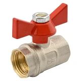 Кран шаровый STA 1/2" В/В с ручкой бабочка вода железный шар 105г                                   