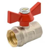 Кран шаровый STA 1/2" В/В с ручкой бабочка вода железный шар 105г                                   