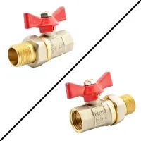 Кран кульовий з американкою STA 1/2" з ручкою метелик вага 154г                                     