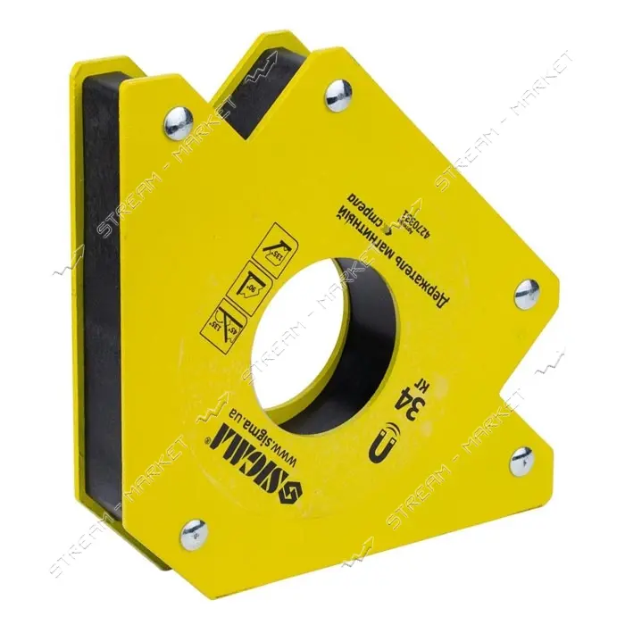 Держатель магнитный Sigma 4270331 стрела 34кг 110х110мм 45 90 135
