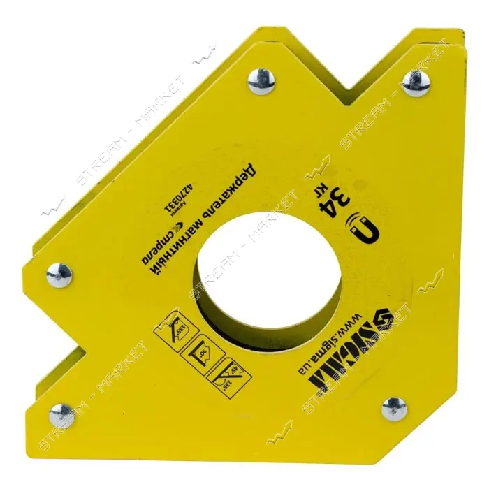 Держатель магнитный Sigma 4270331 стрела 34кг 110х110мм 45 90 135