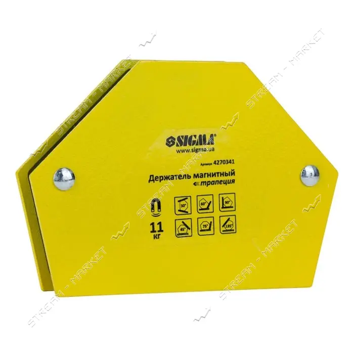Держатель магнитный Sigma 4270351 трапеция 22кг 90х54х54х43мм 30 45 60 90 75 135                    
