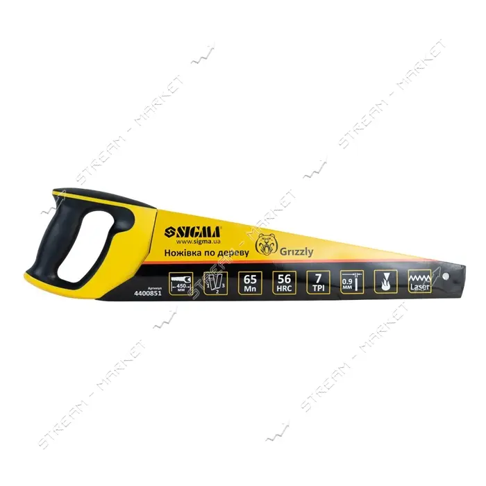 Ножовка по дереву Sigma 4400851 7TPI Grizzly 450мм                                                  