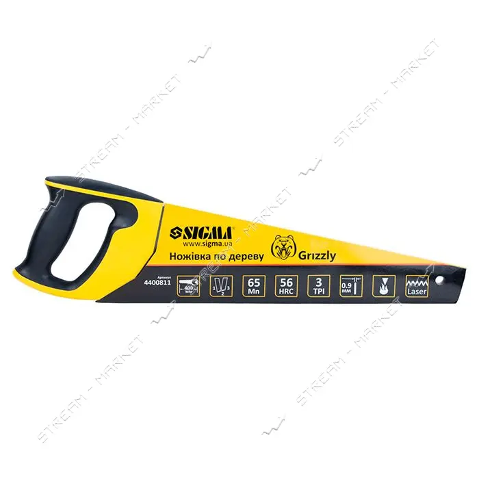 Ножовка по дереву Sigma 4400811 400мм 3TPI Grizzly