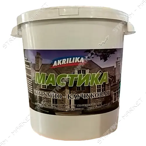 Мастика Акрилика битумно-каучуковая 3кг