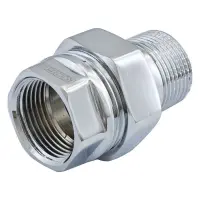 Сгон американка Koer KR.341.CHR-3/4" прямой хром                                                    