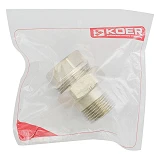 Сгон американка Koer KR.341.CHR-1" прямой хром                                                      